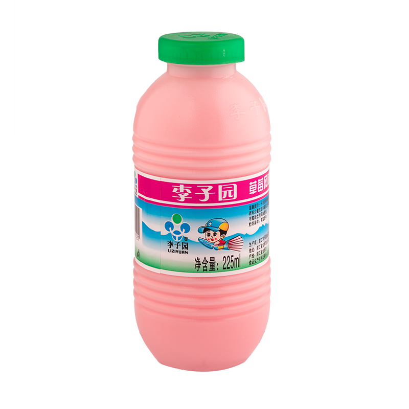 草莓风味乳饮料，单瓶净含量225ml